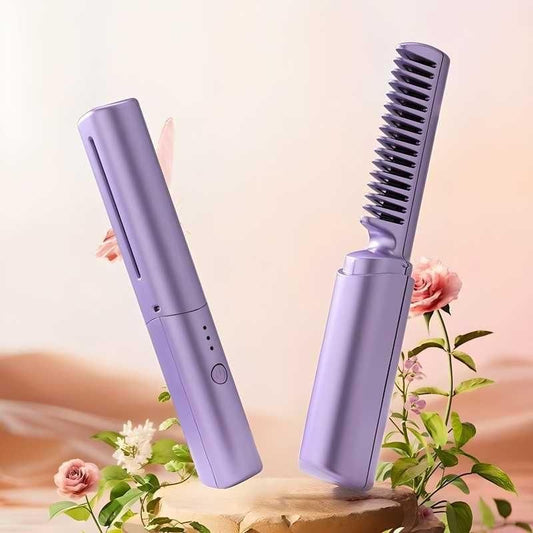 Cordless Mini Hair Straightener & Hot Comb